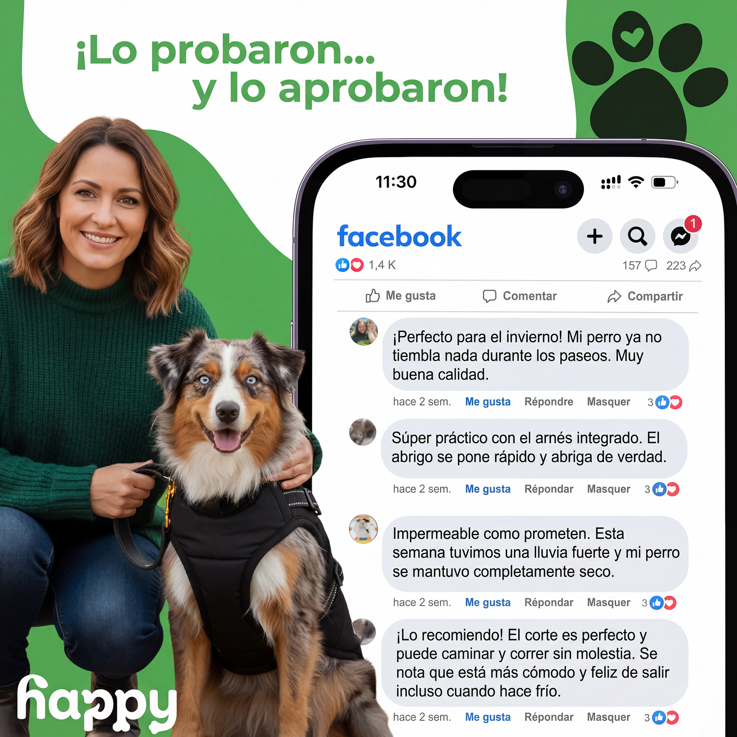 ABRIGO™ | Abrigo de invierno 3 en 1 Happy